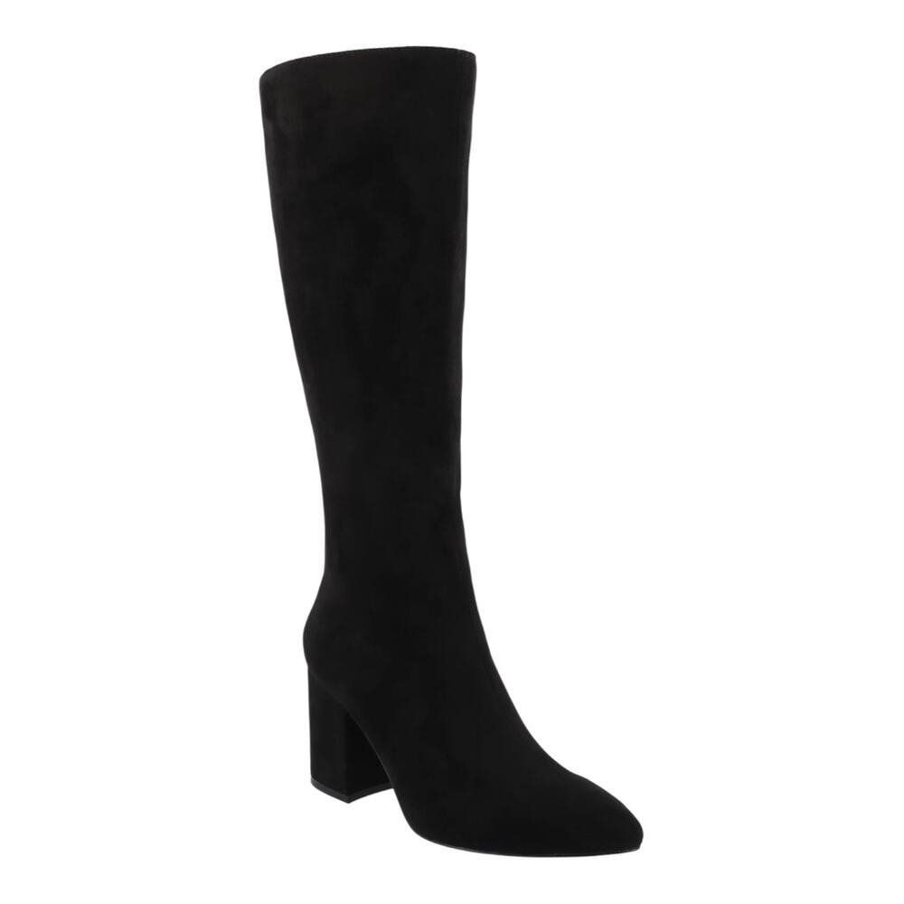 Journee Women's Ameylia Wide Calf Block Heel Knee High Boots Black Size 7 W